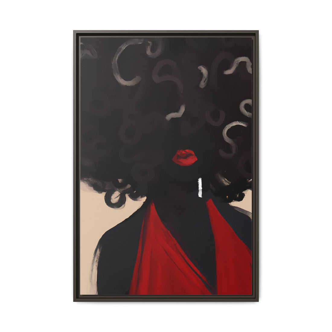 Afro Diva, Black Beauty Series | Framed Canvas Wall Art