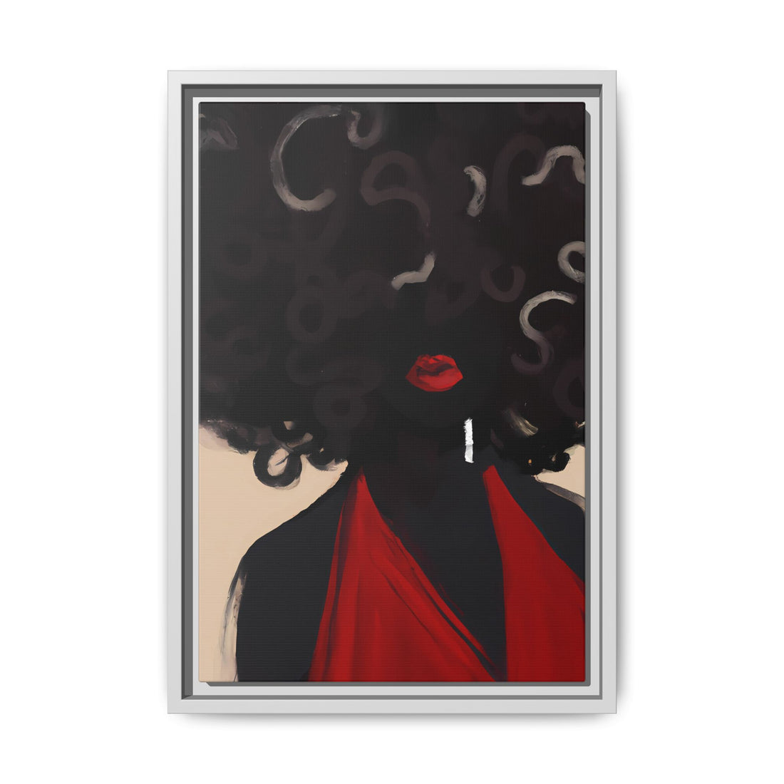 Afro Diva, Black Beauty Series | Framed Canvas Wall Art