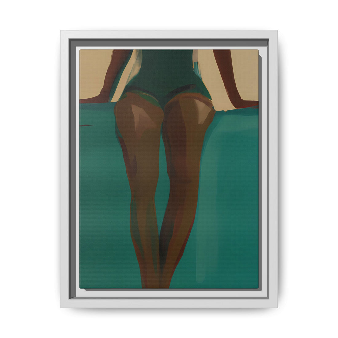 Relaxed, Fluid Series | Framed Canvas Wall Art