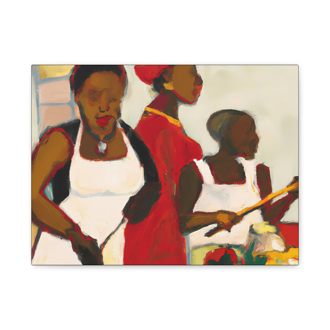 Lady in White, Over the Sofa | Horizontal CANVAS Art