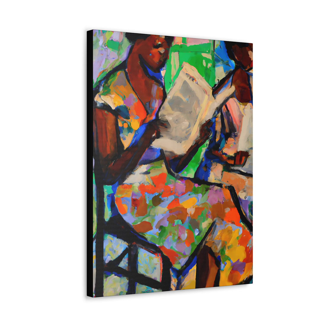 Lady in Abstract Reading Series, CANVAS Wall Art