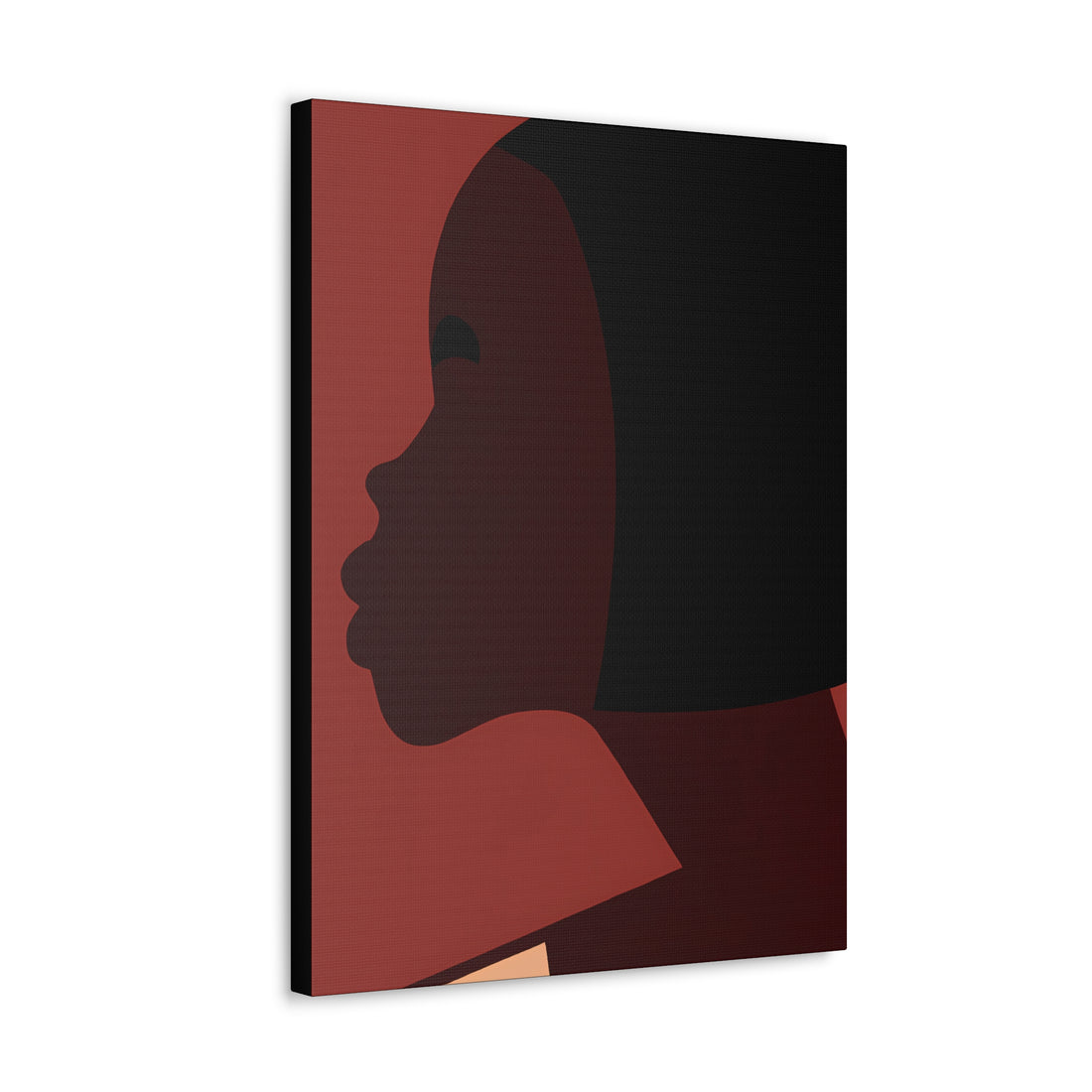 The Bob, Black Hair Art Series | Canvas Wall Art