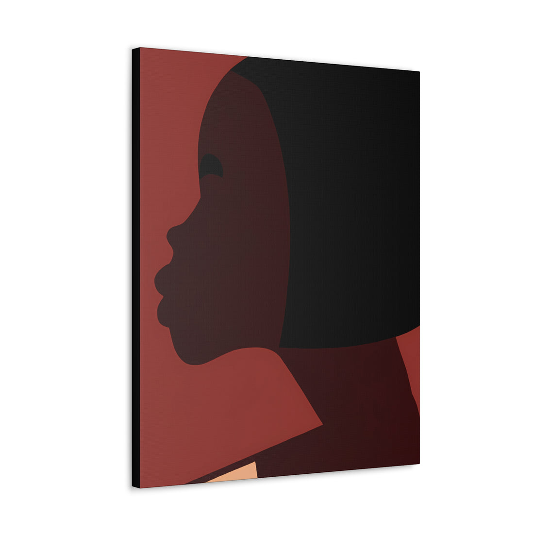 The Bob, Black Hair Art Series | Canvas Wall Art