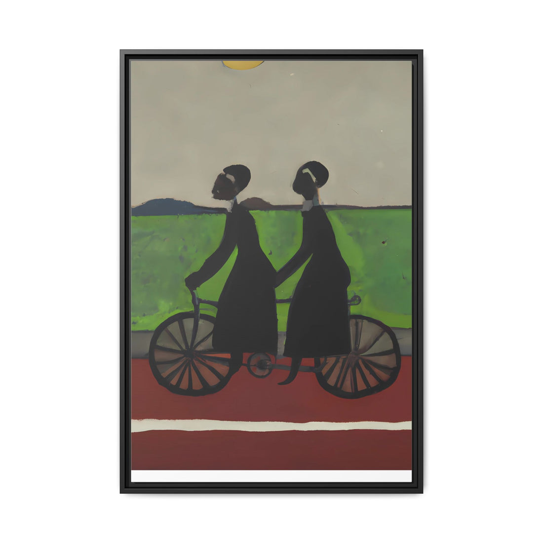 Double Ride, Folk Series, FRAMED Canvas Wall Art
