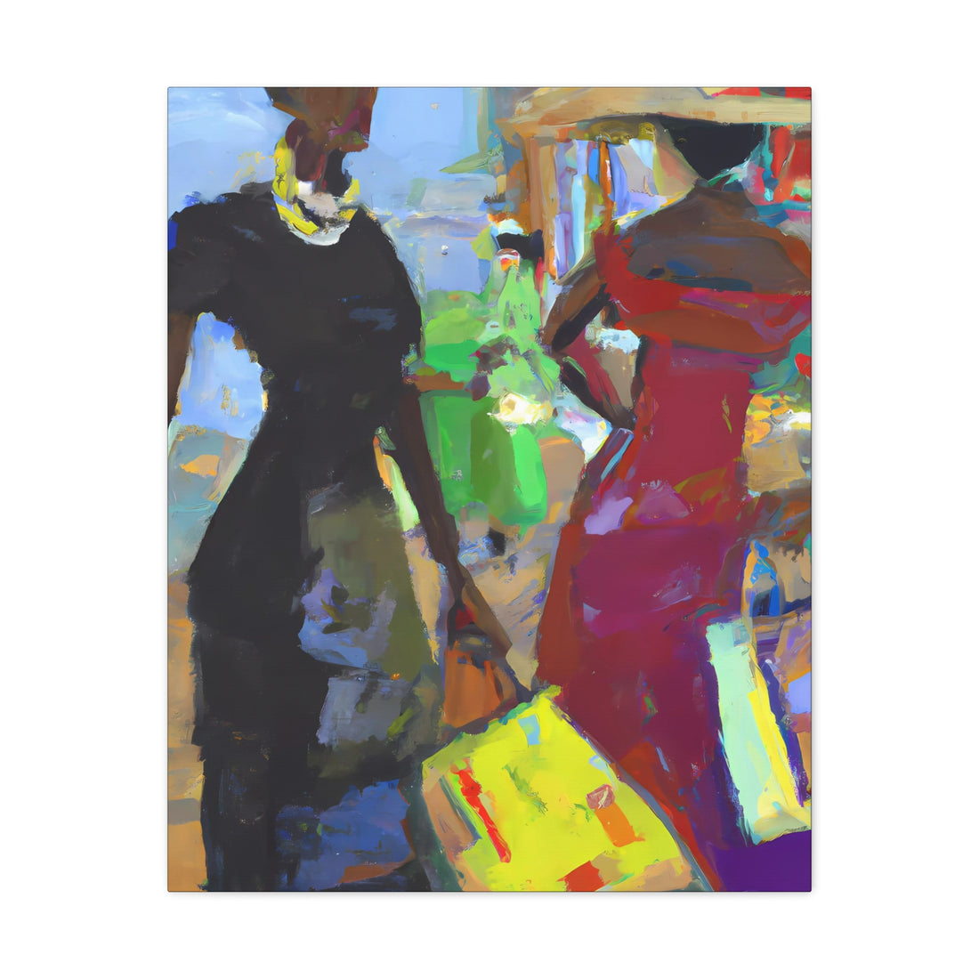 Lady in Red, Shopping Lifestyle Series | Canvas Wall Art