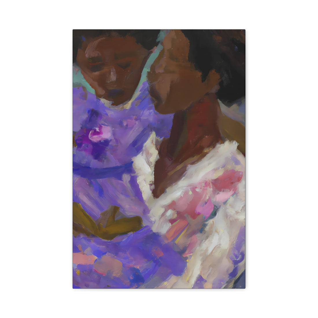 Lavender Mother, Canvas Wall Art Daughter Series