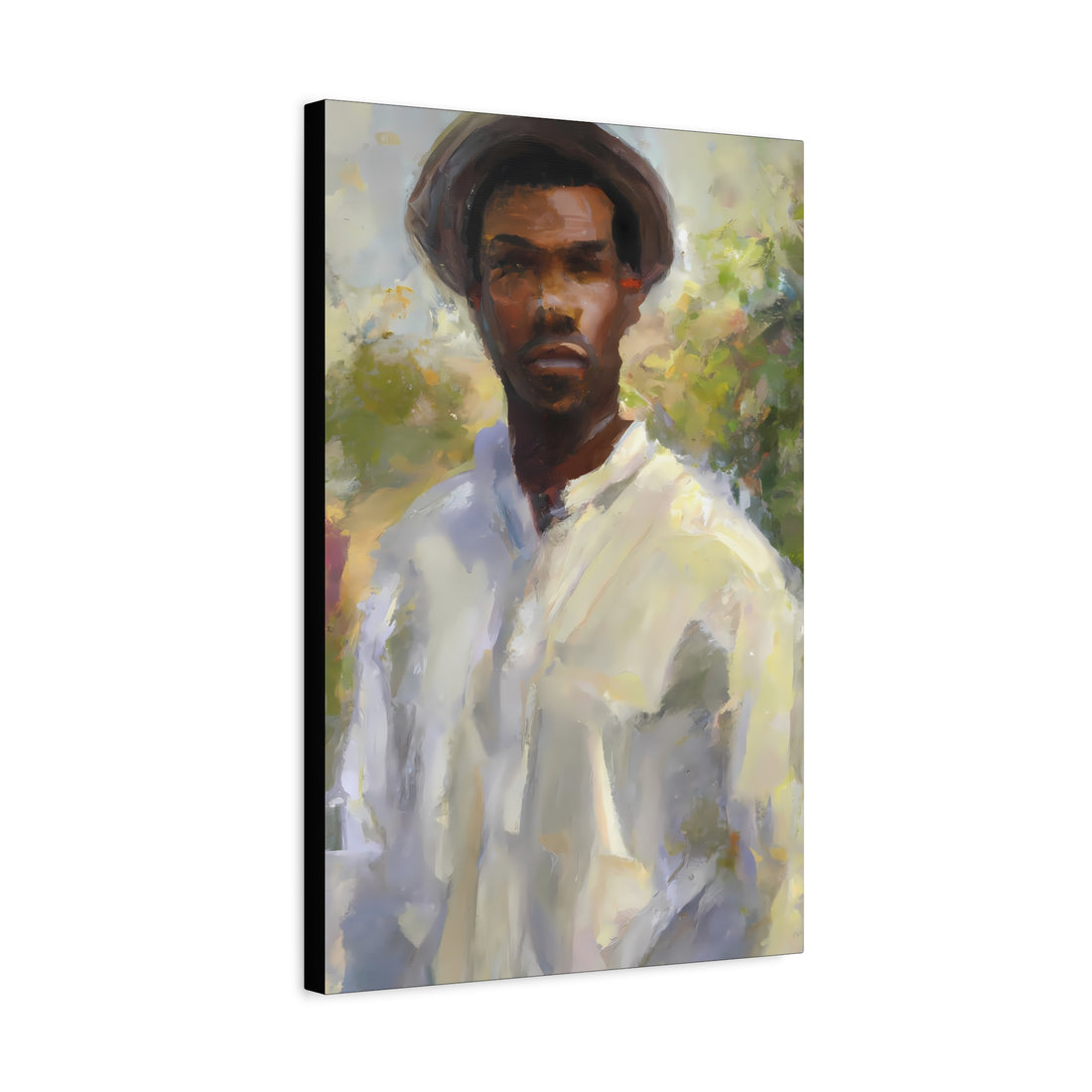 Man in White, Black Men Series CANVAS Wall Art