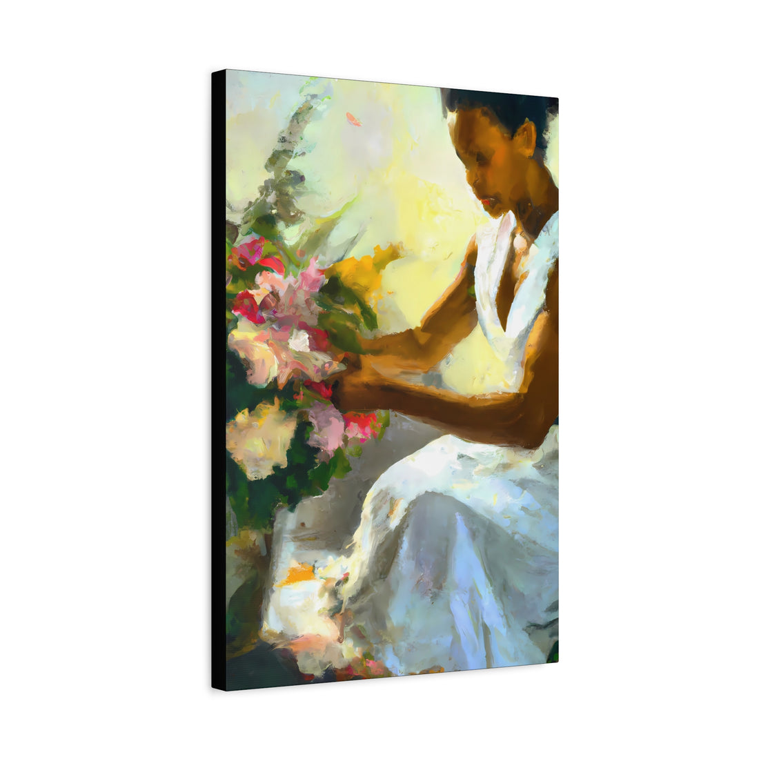 Cream Lady, Flower Series | Canvas Wall Art