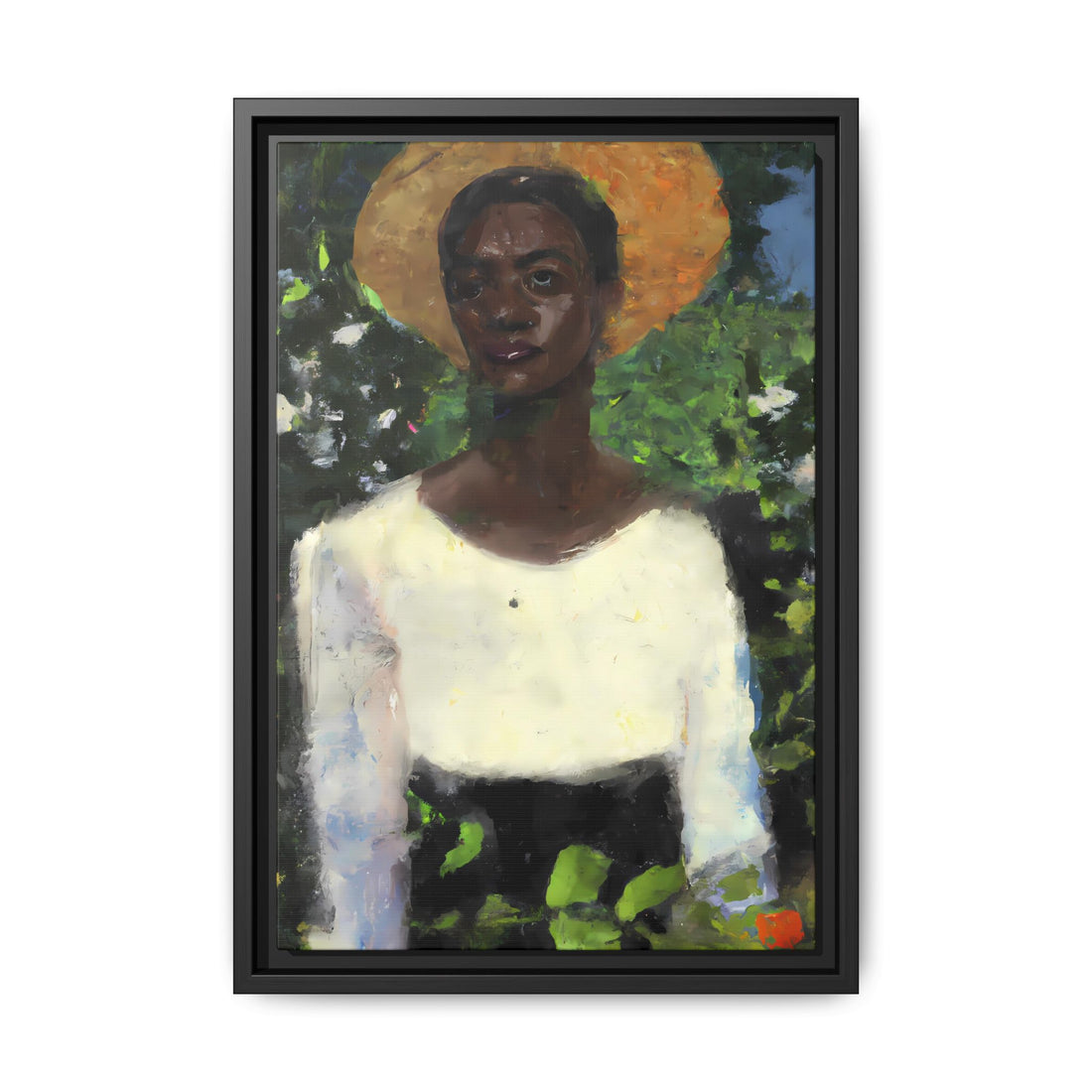Lady 2, Cottage Series | Framed Canvas Art