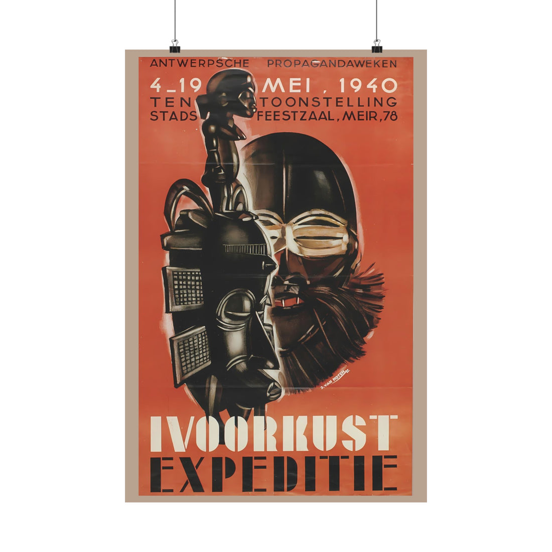 Ivory Coast Expedition Vintage Print, Restored Art Poster, Black Artwork, Afrocentric Decor