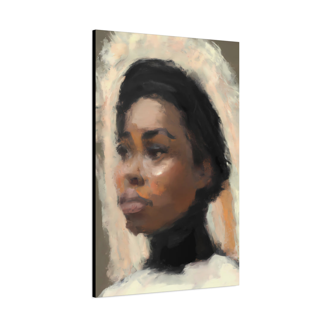 Cream Mantilla, Romantic Art Series | Canvas Wall Art