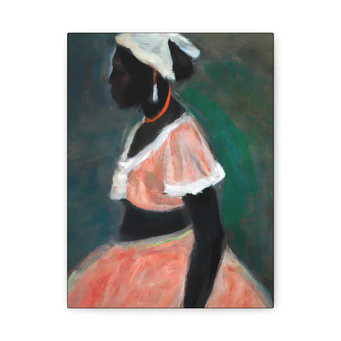Lady in Peach, Romantic Art Series | Canvas Wall Art