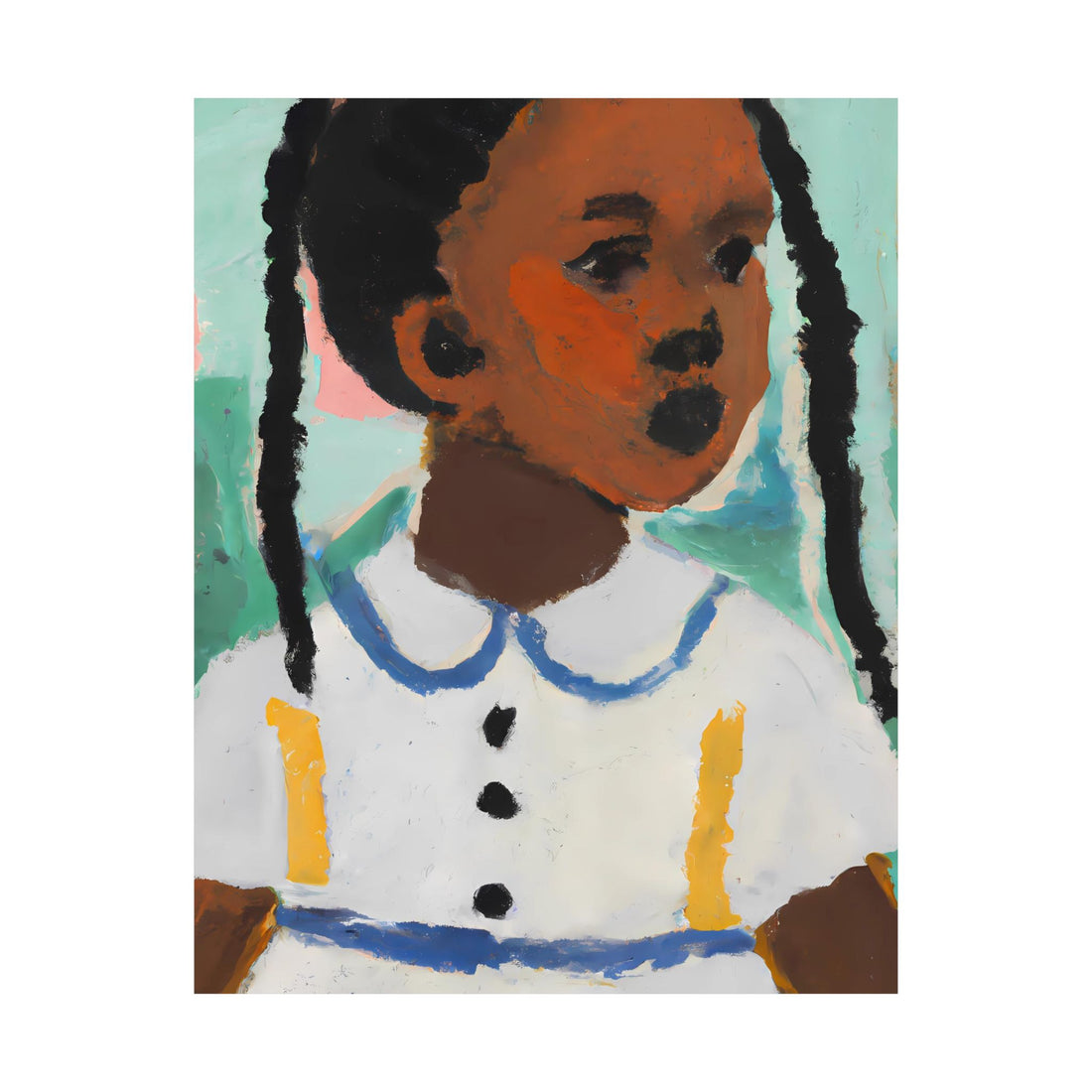 Girl in Pig Tails, Daughter Series | Poster Print