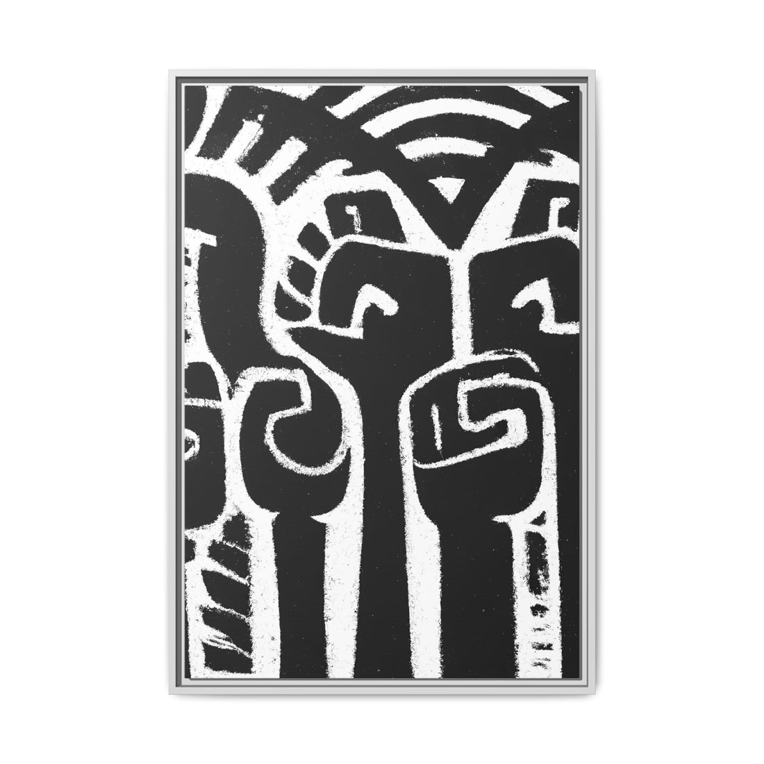 Hands Up 4, Abstract Series | Framed Canvas Wall Art