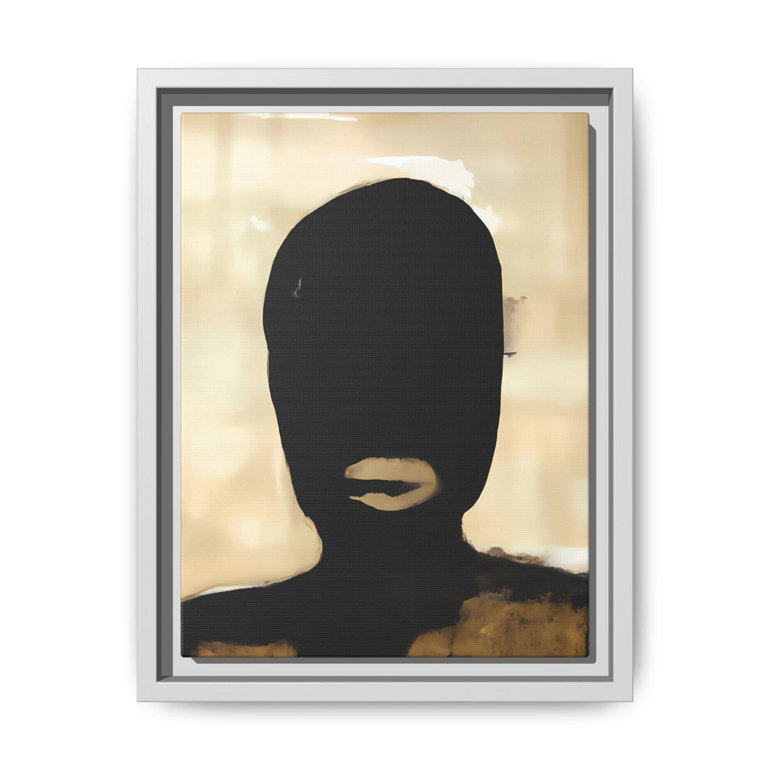 Study in Black 2, Fluid Series | Framed Canvas Wall Art