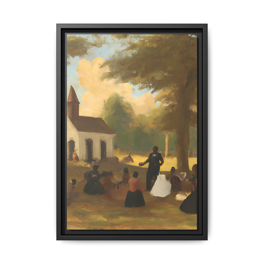 The Gathering, Vintage Series | Framed Canvas Wall Art