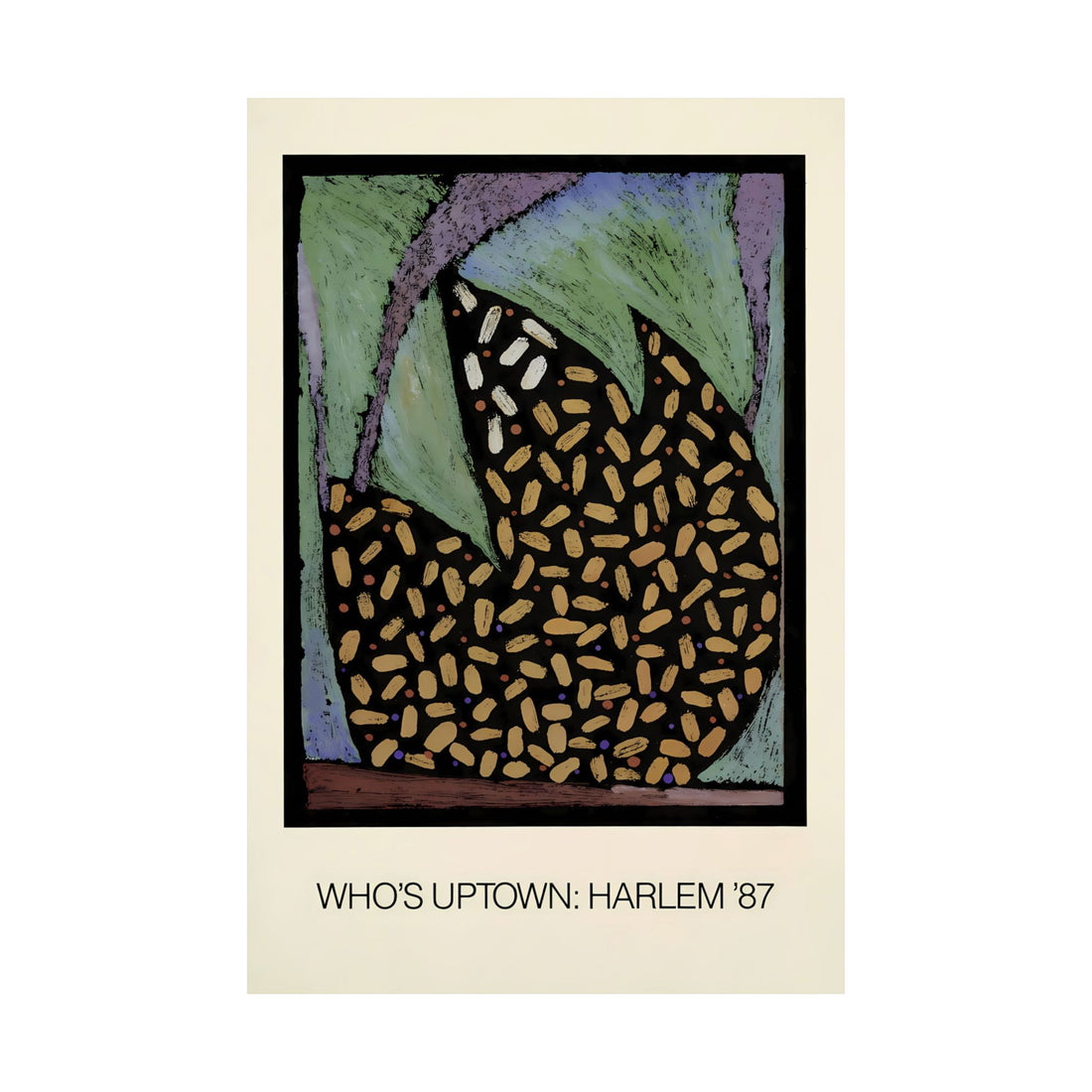 Whos Uptown Harlem '87 Vintage Poster, 1988 Restored Art Print | Black Diaspora, African American Artwork and Afrocentric Decor