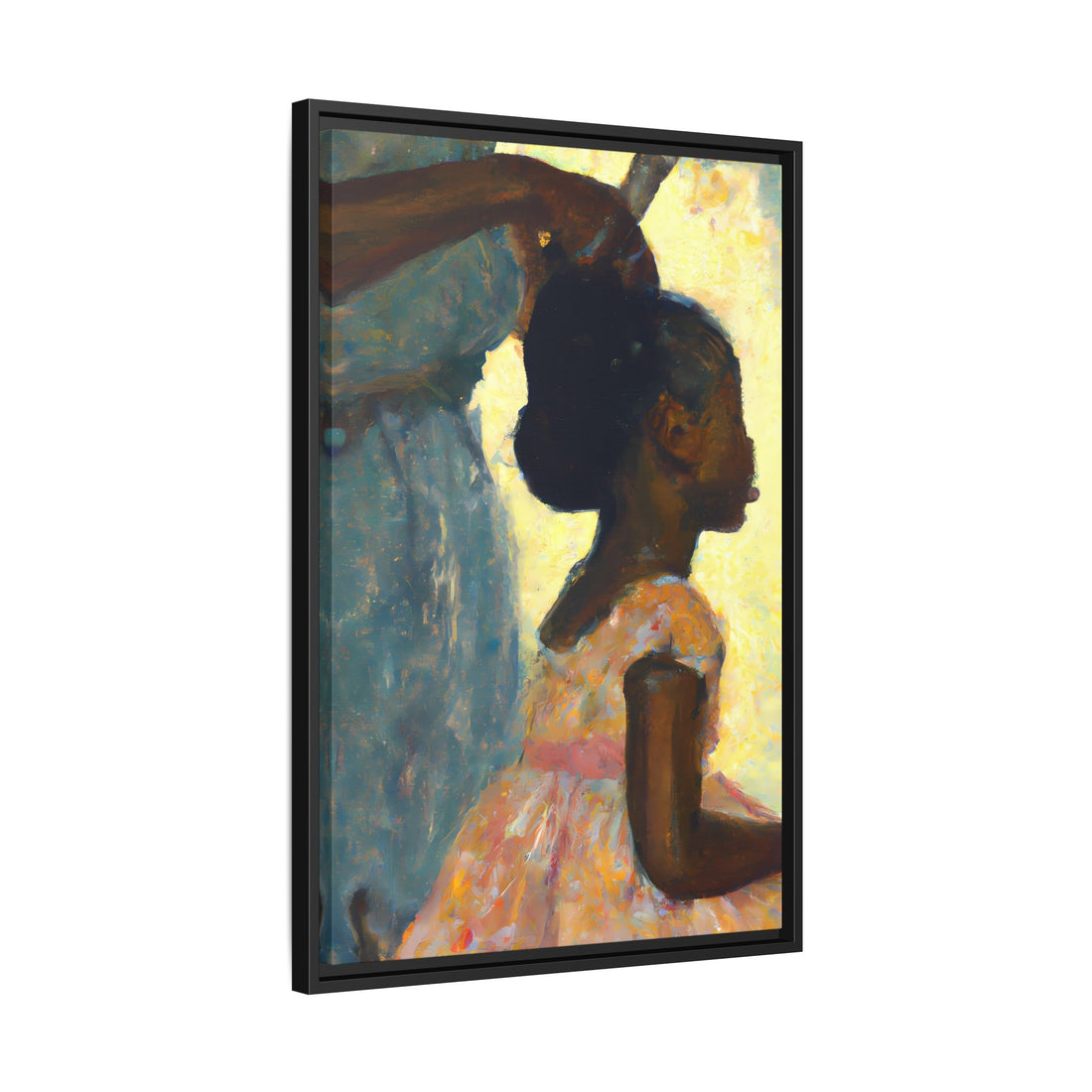 Hair Days, Daughter Series | Framed Canvas Wall Art