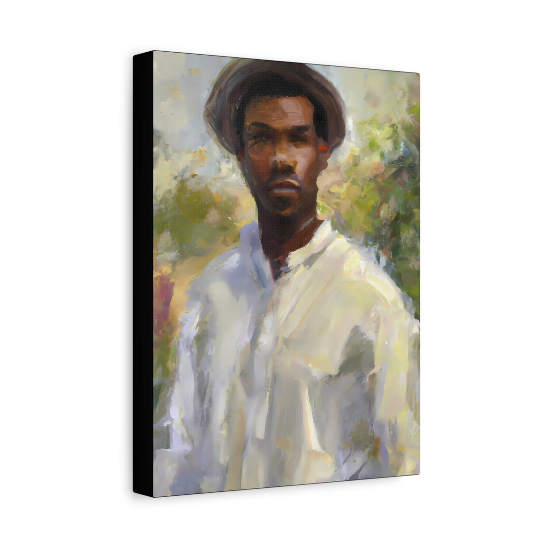 Man in White, Black Men Series CANVAS Wall Art