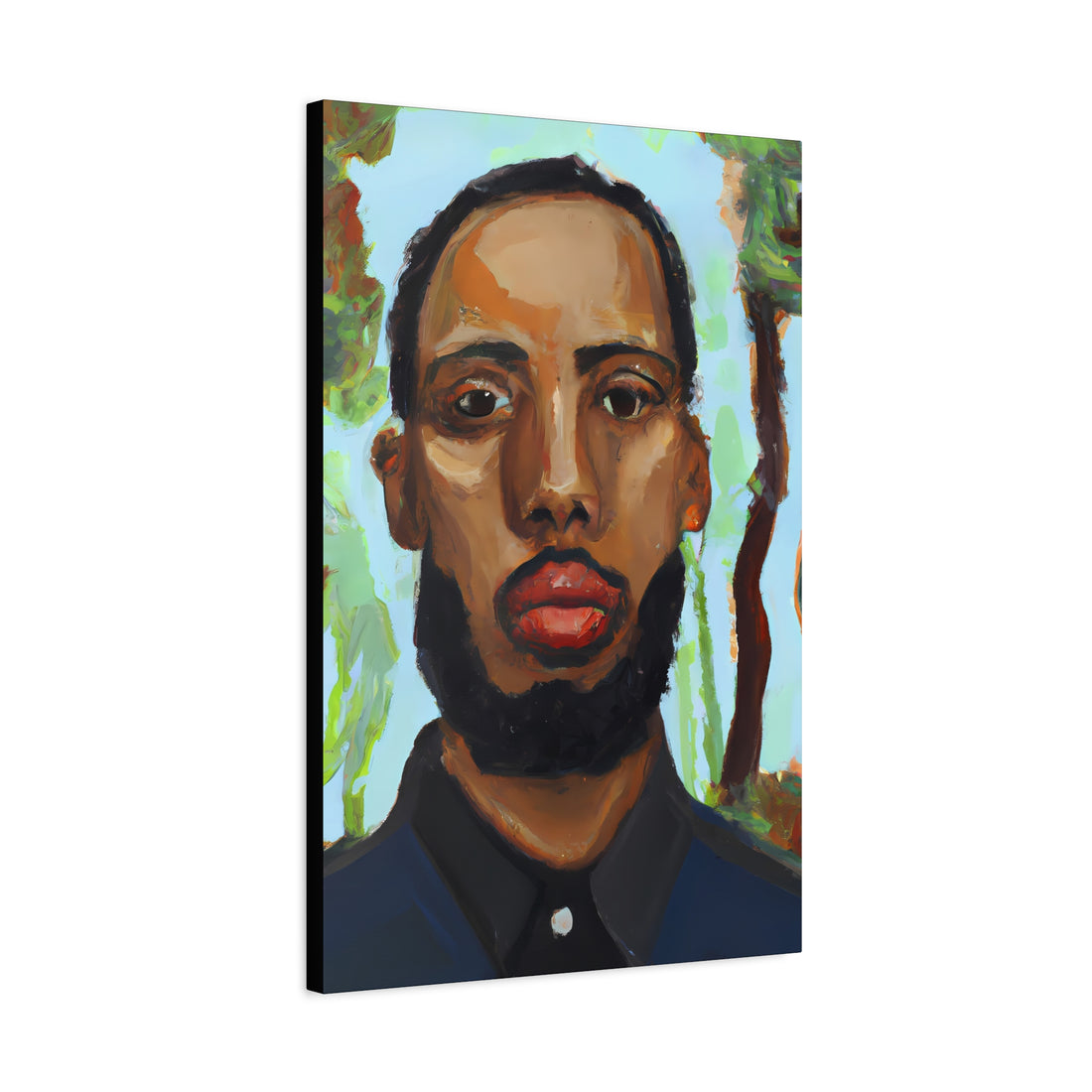 Man in Navy, Black Men Series CANVAS Wall Art