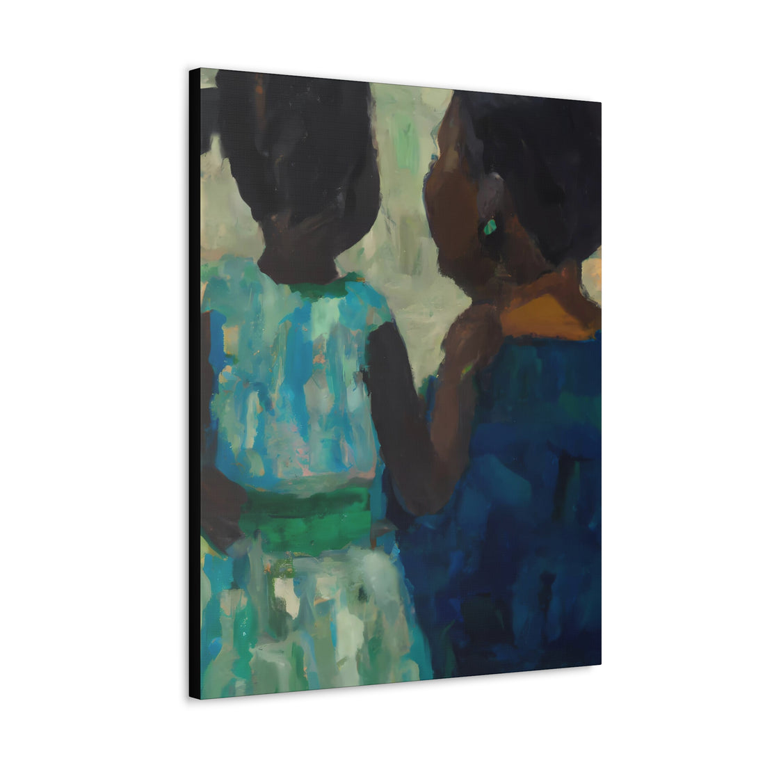 Blue Mother Canvas Wall Art Daughter Series