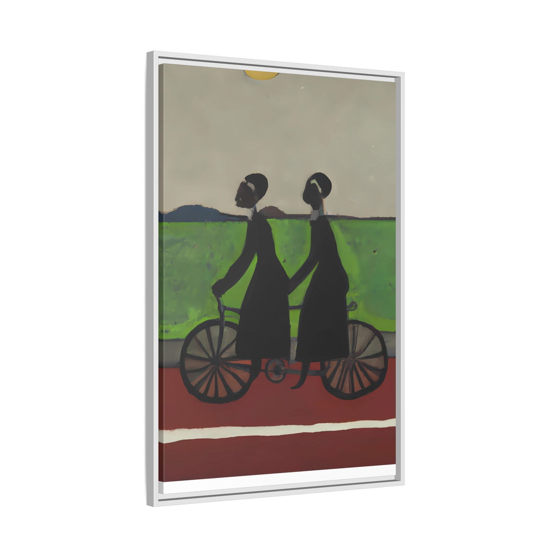 Double Ride, Folk Series, FRAMED Canvas Wall Art