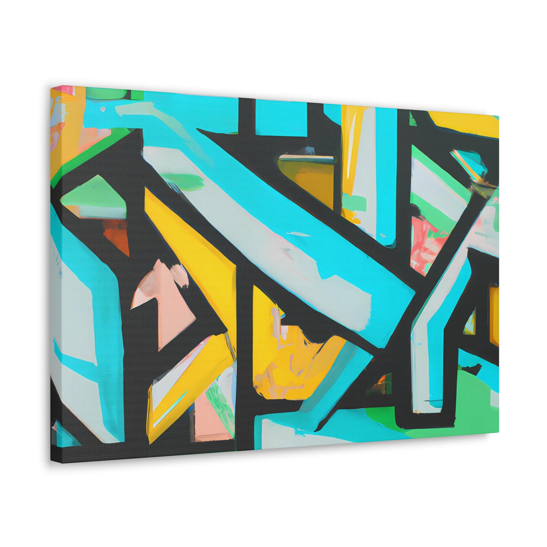 Turq Slide, Graffiti Series | Horizontal Wall Art