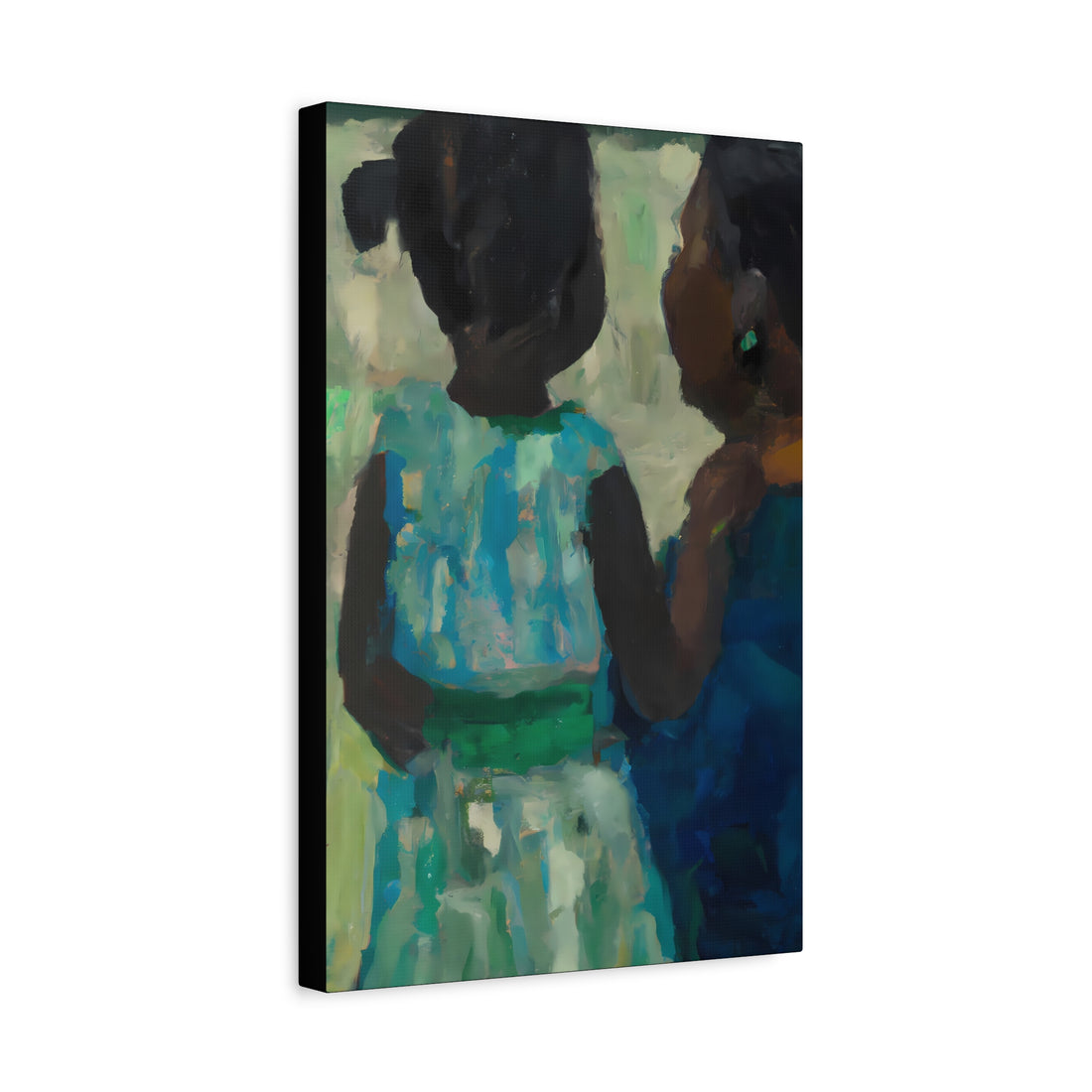 Blue Mother Canvas Wall Art Daughter Series