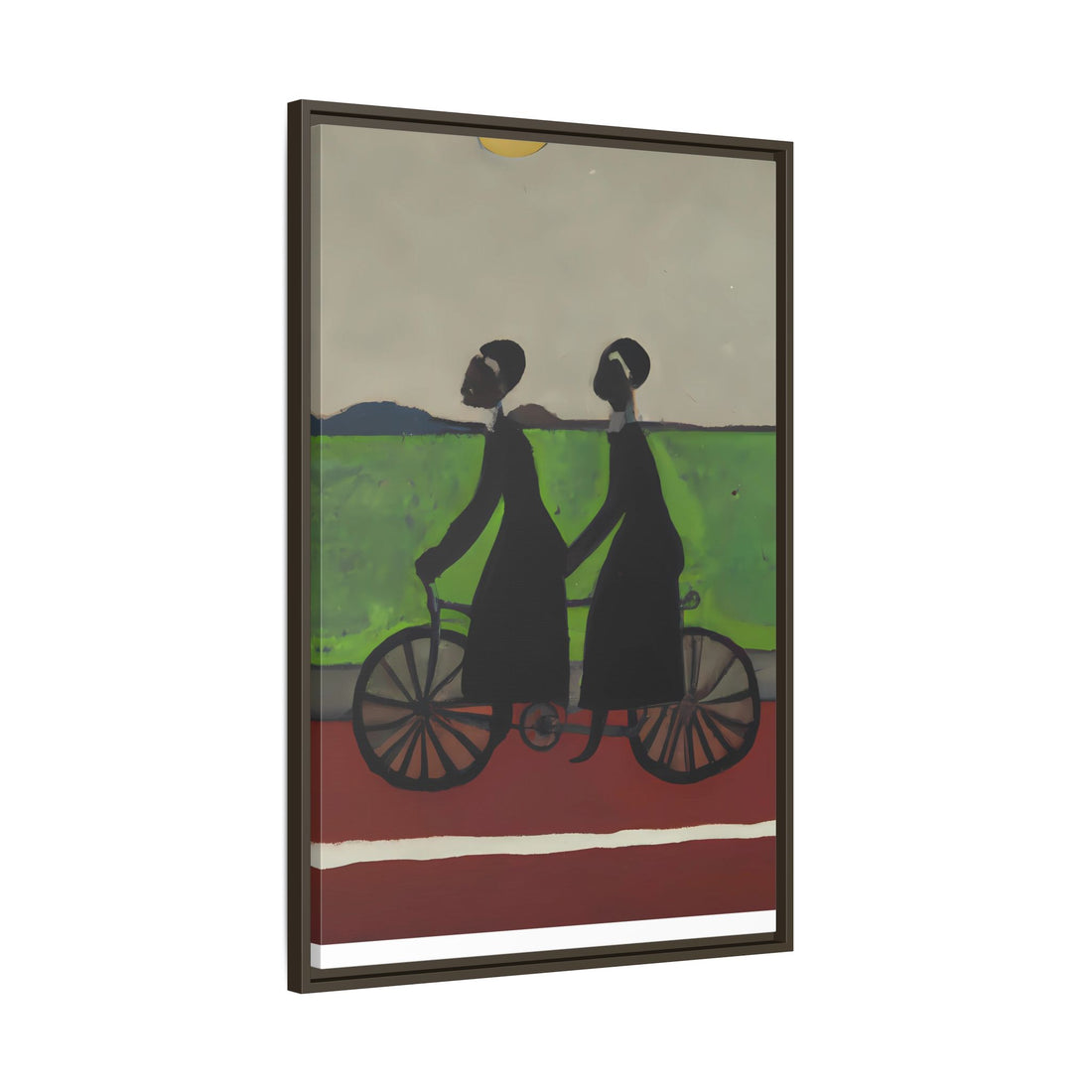 Double Ride, Folk Series, FRAMED Canvas Wall Art