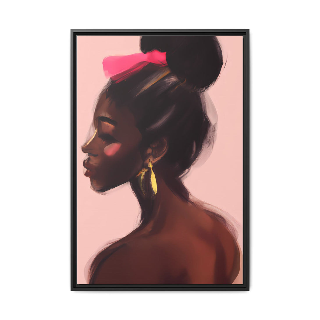 Dance Diva, Black Beauty | Framed Canvas Wall Art