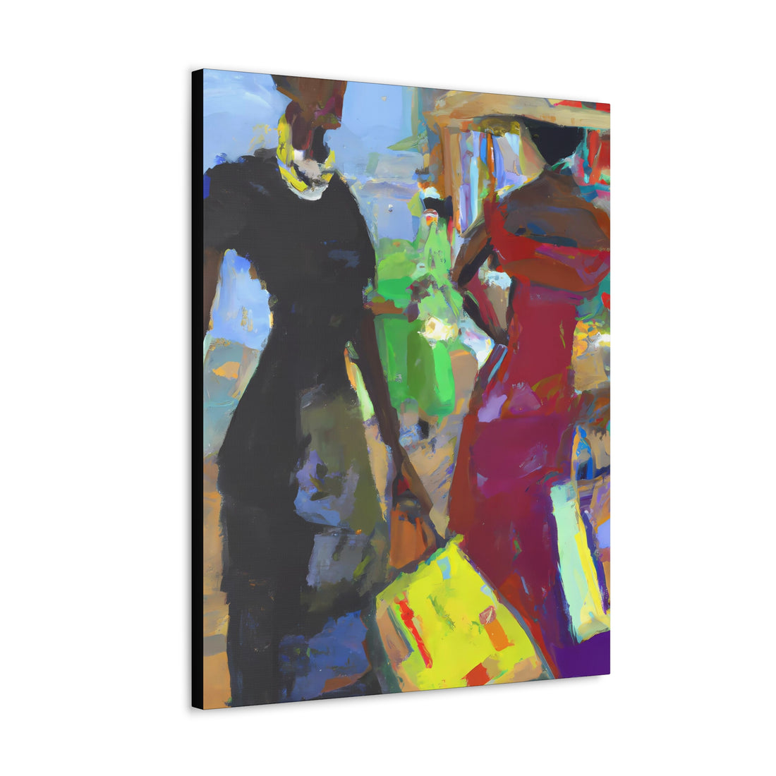 Lady in Red, Shopping Lifestyle Series | Canvas Wall Art