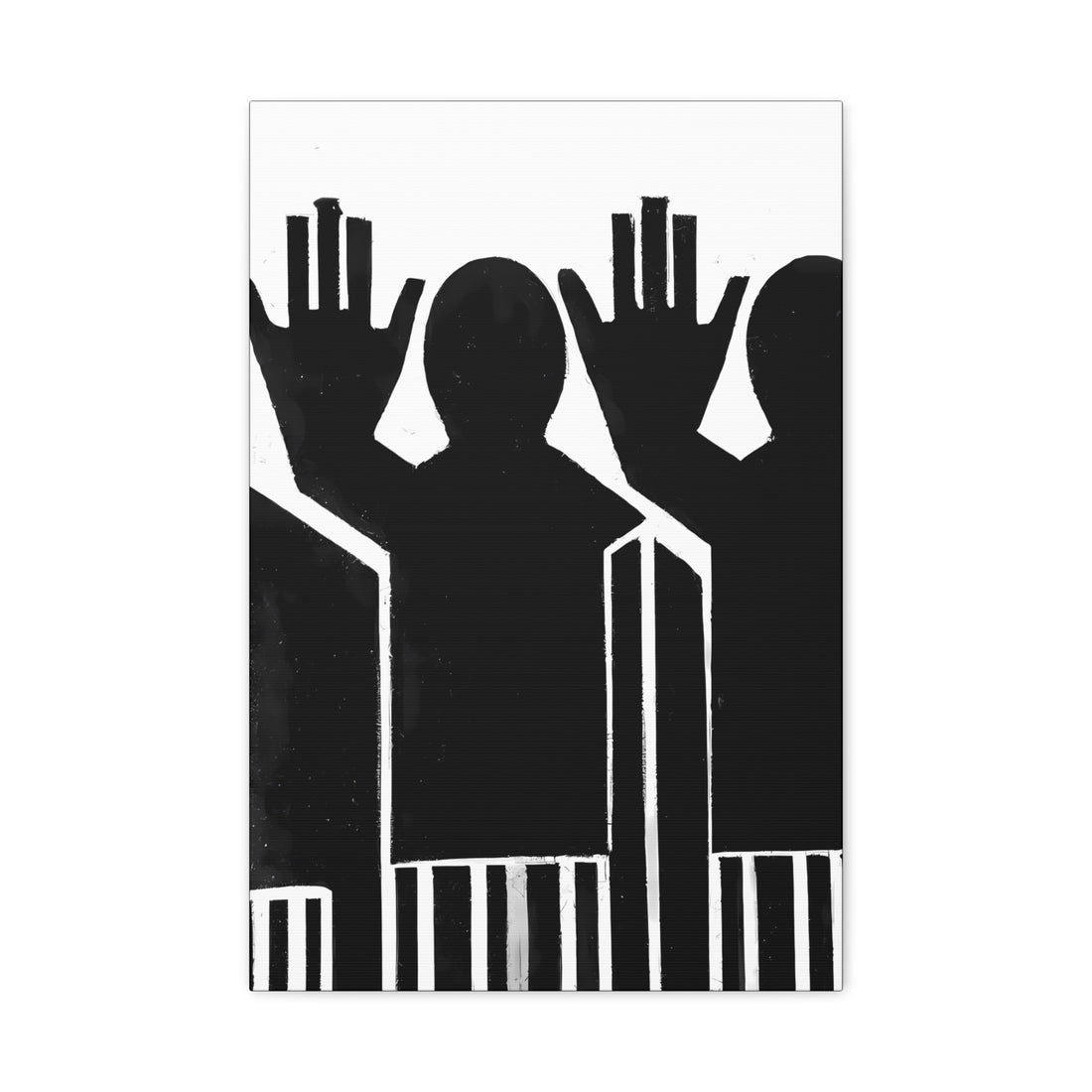 Hands Up 3, Contrast Series | Canvas Wall Art
