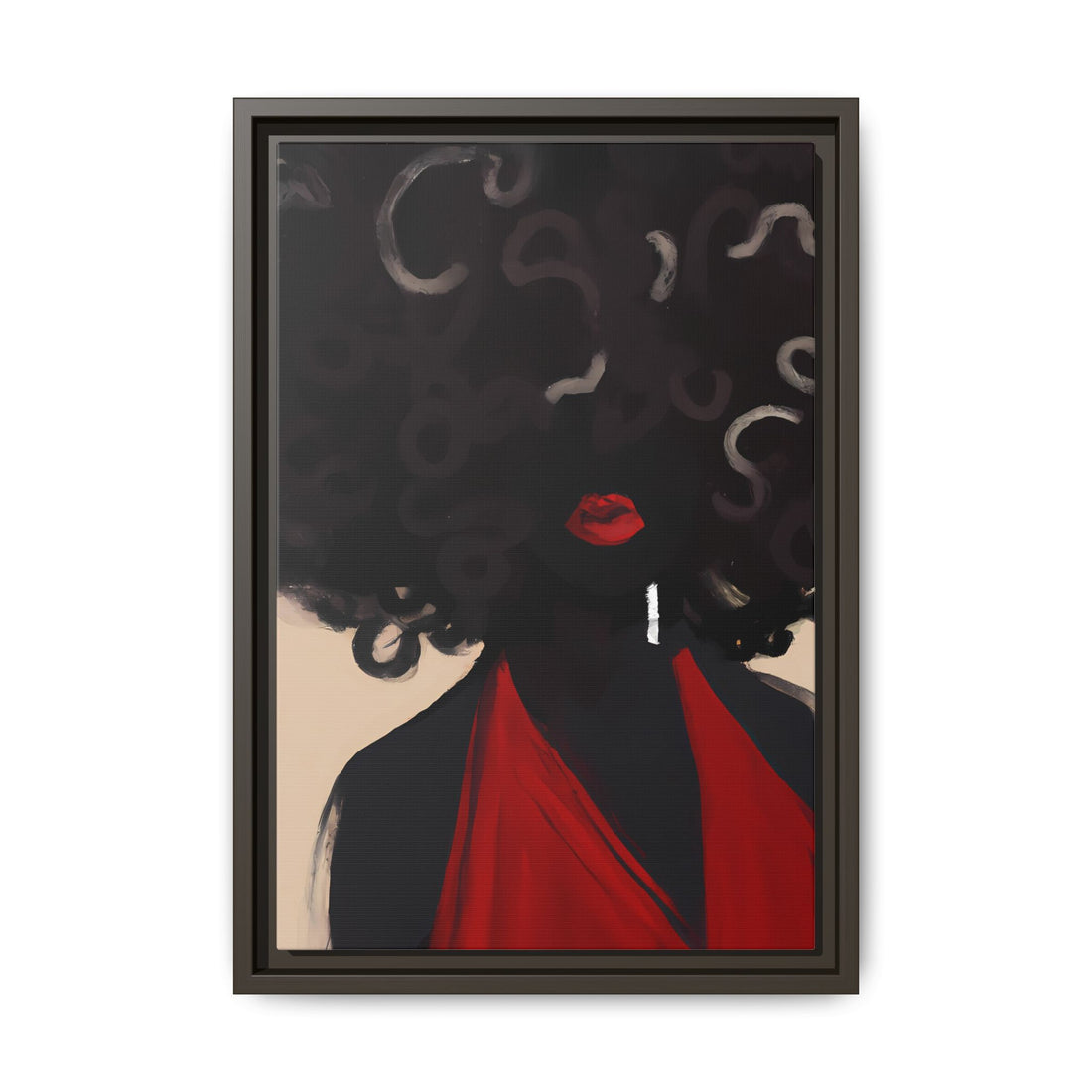 Afro Diva, Black Beauty Series | Framed Canvas Wall Art