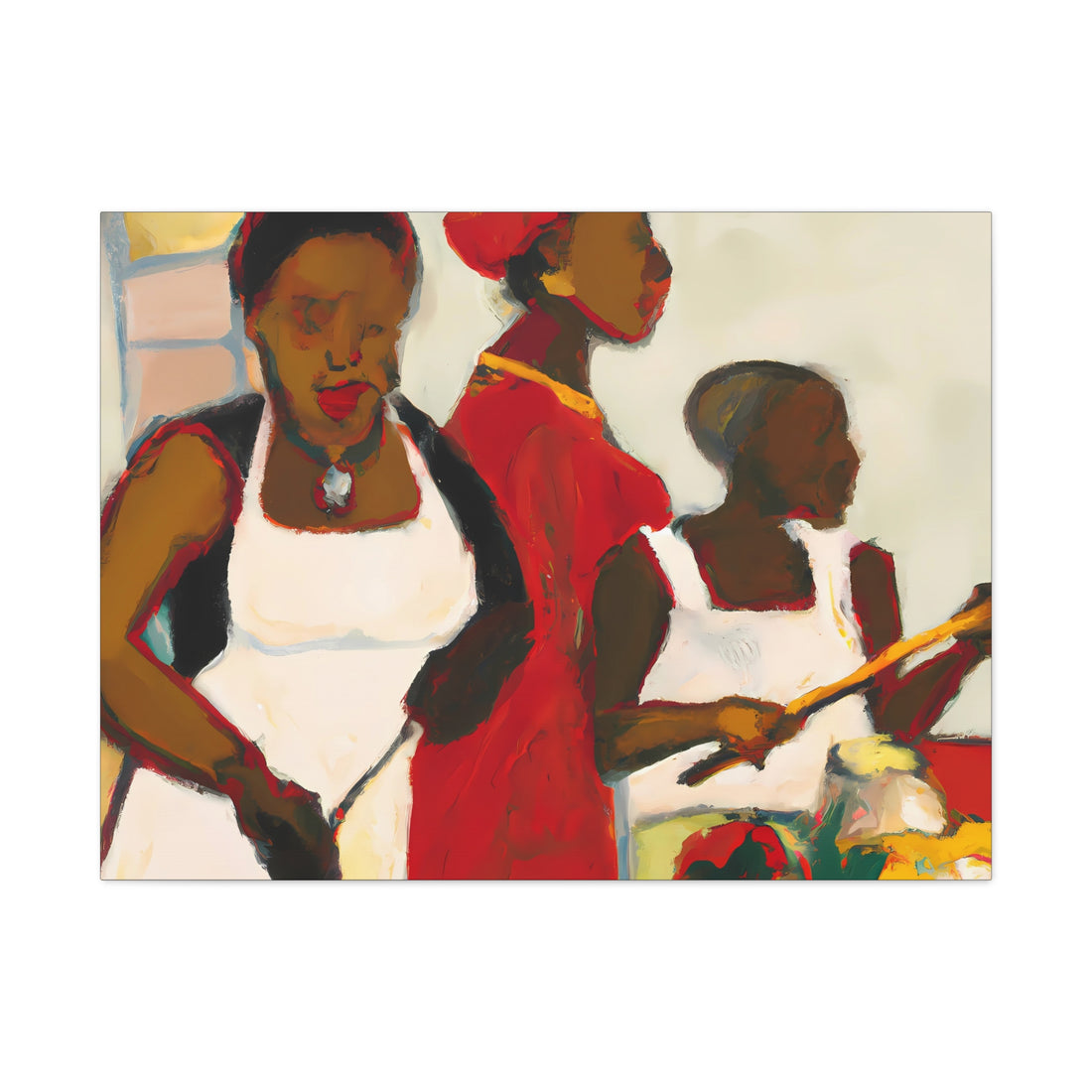 Lady in White, Over the Sofa | Horizontal CANVAS Art