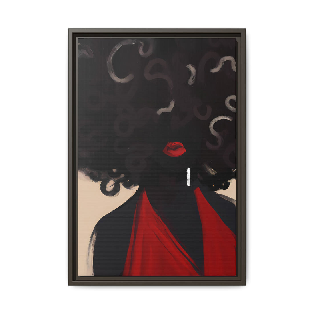 Afro Diva, Black Beauty Series | Framed Canvas Wall Art