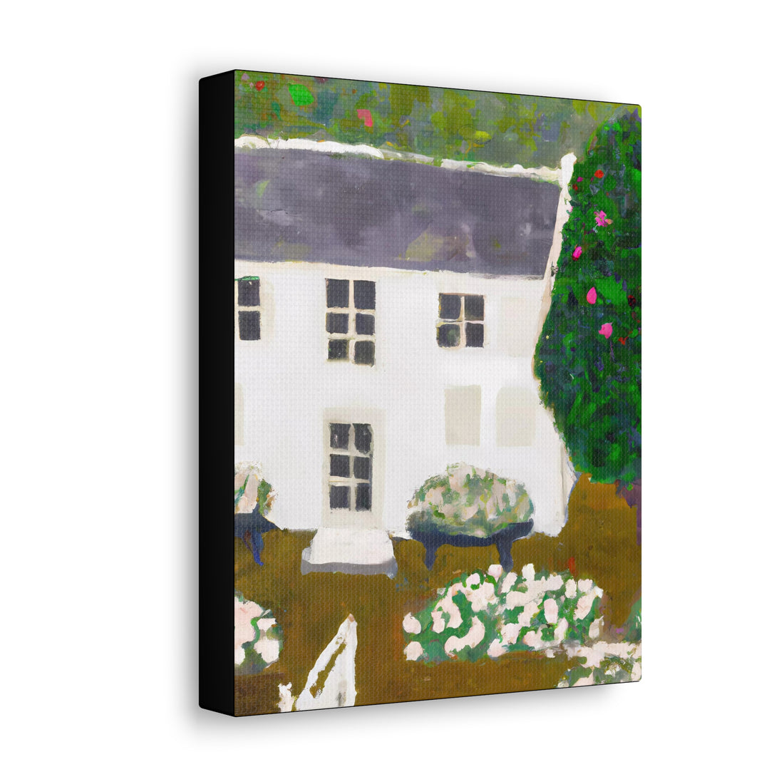 White Bungalow, Cottage Series Canvas wall art