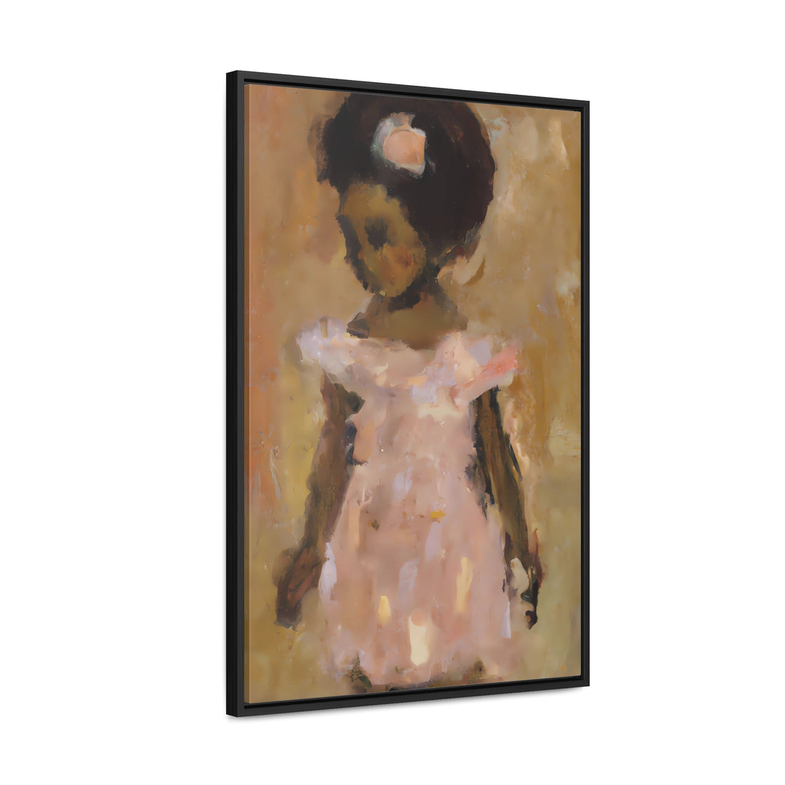 Girl in Peach 1, Daughter Series | FRAMED Canvas Art
