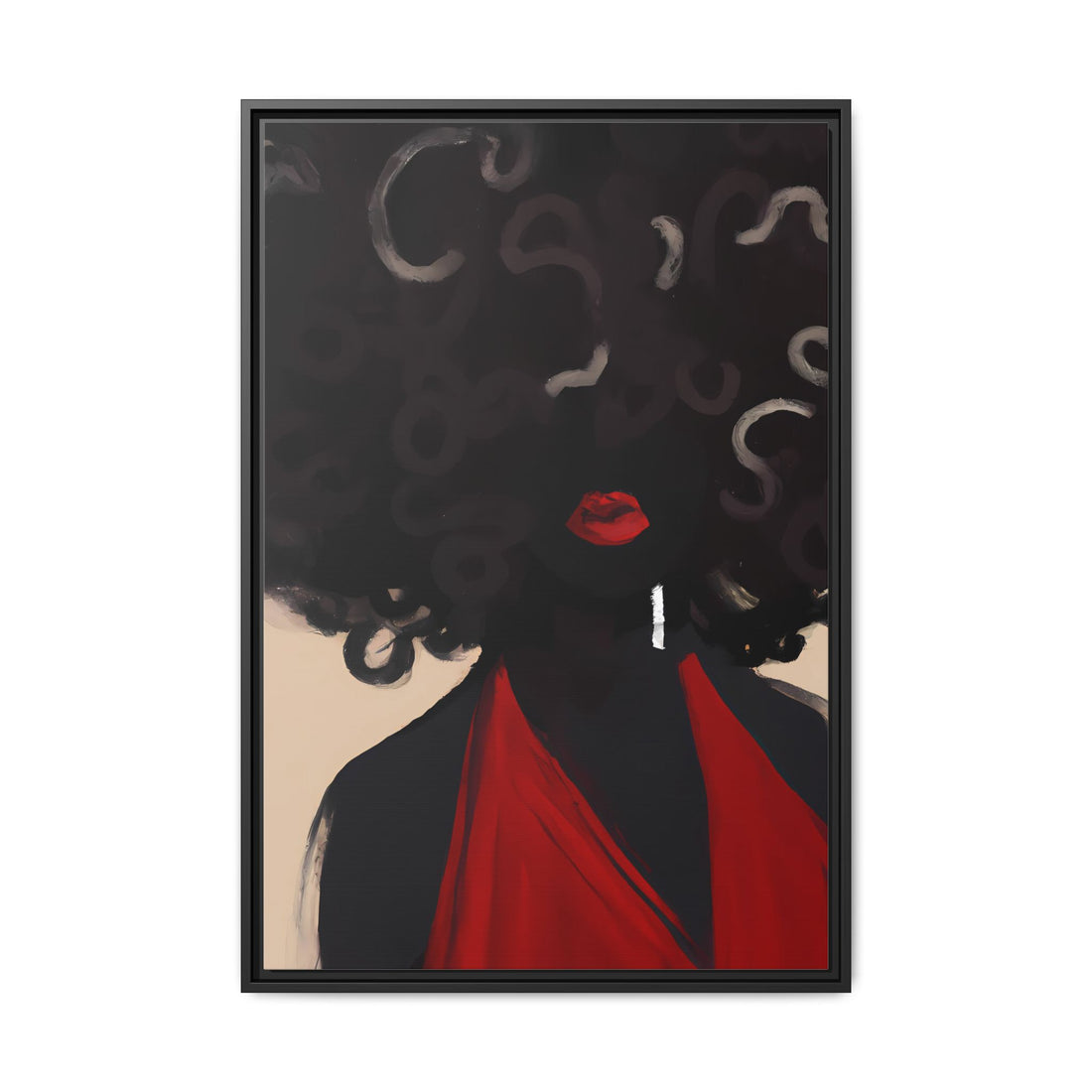 Afro Diva, Black Beauty Series | Framed Canvas Wall Art