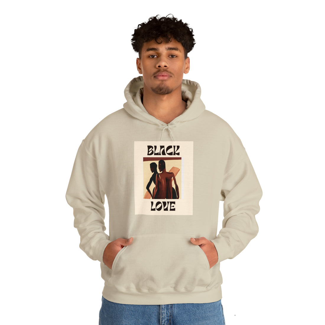 Black Love, Unisex Heavy Hooded Sweatshirt