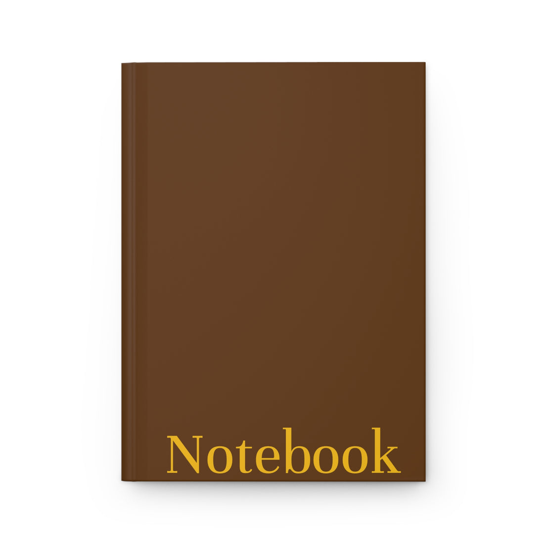 Brown and Gold Notebook, Matte Hardcover Journal