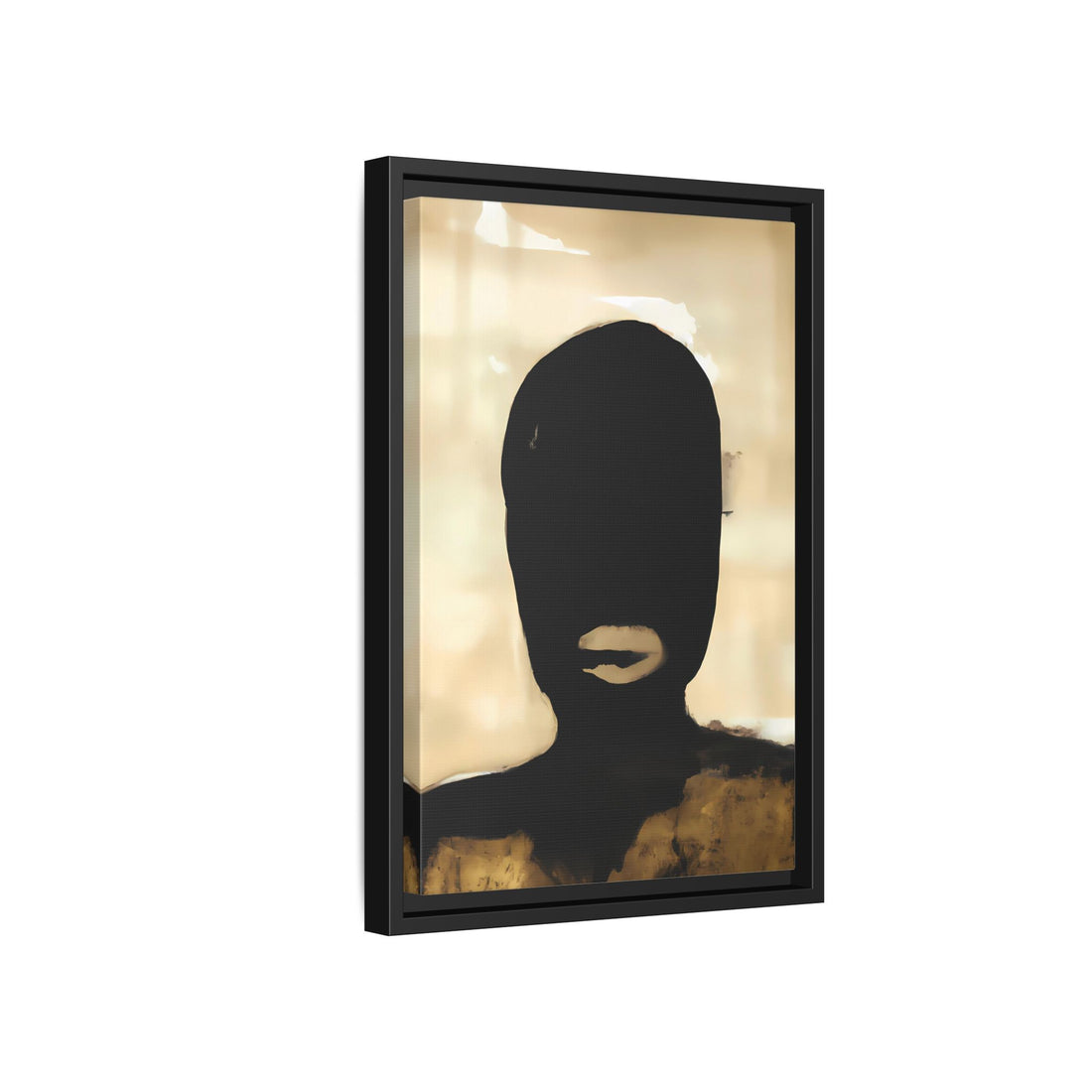 Study in Black 2, Fluid Series | Framed Canvas Wall Art