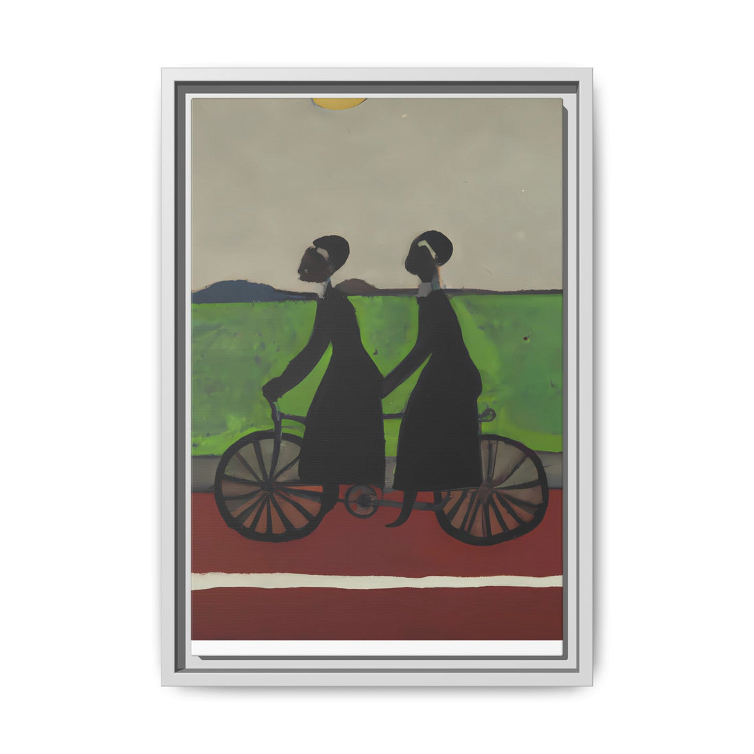 Double Ride, Folk Series, FRAMED Canvas Wall Art