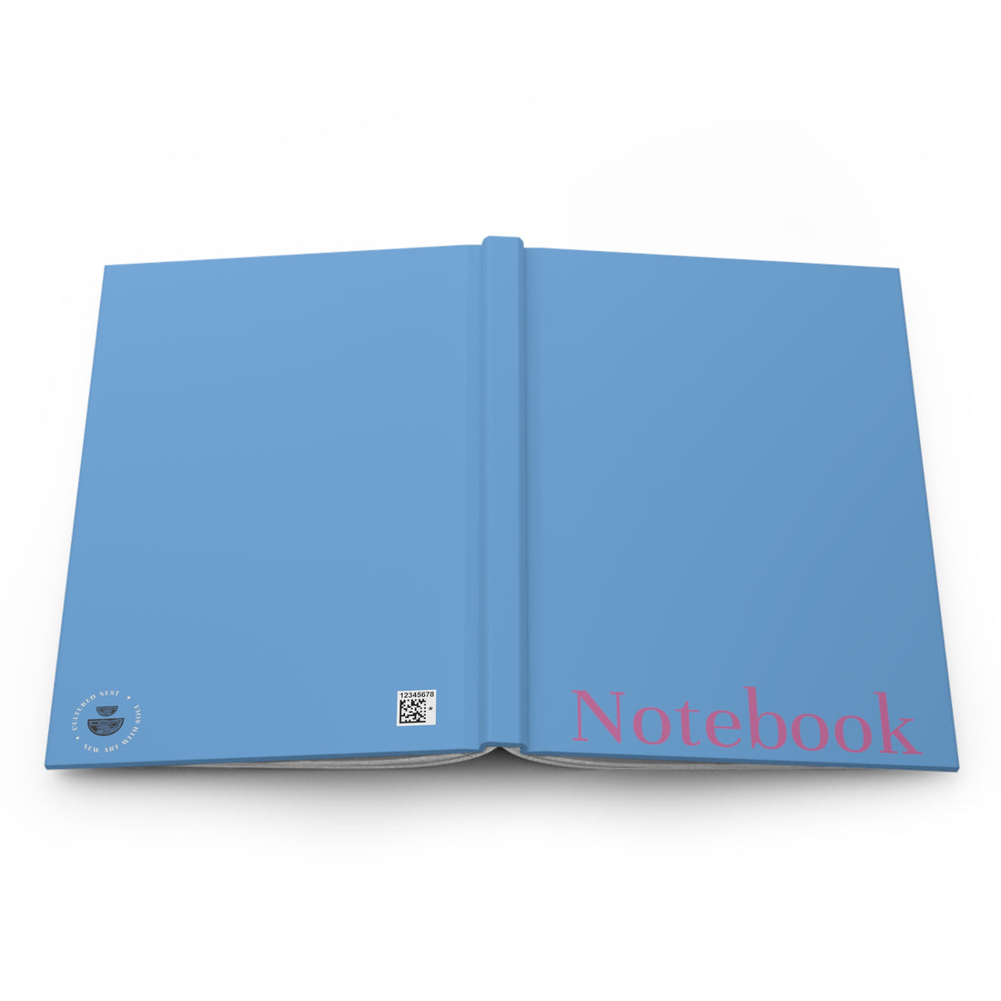 Blue and Pink Notebook, Matte Hardcover Journal