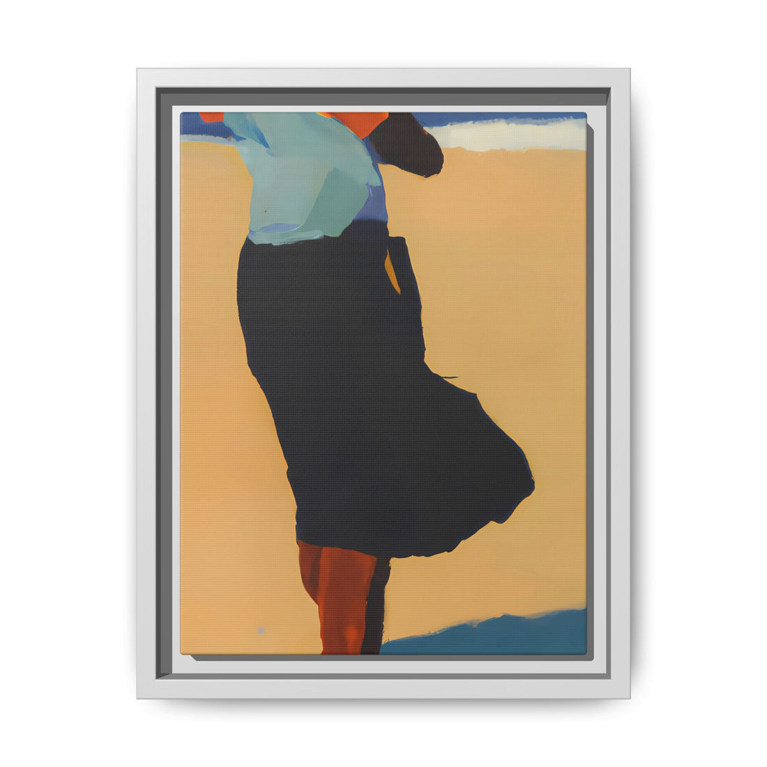 Optimistic, Fluid Series | Framed Canvas Wall Art