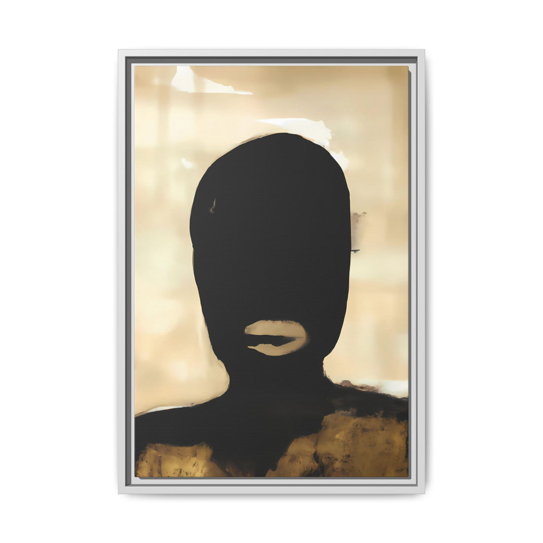 Study in Black 2, Fluid Series | Framed Canvas Wall Art