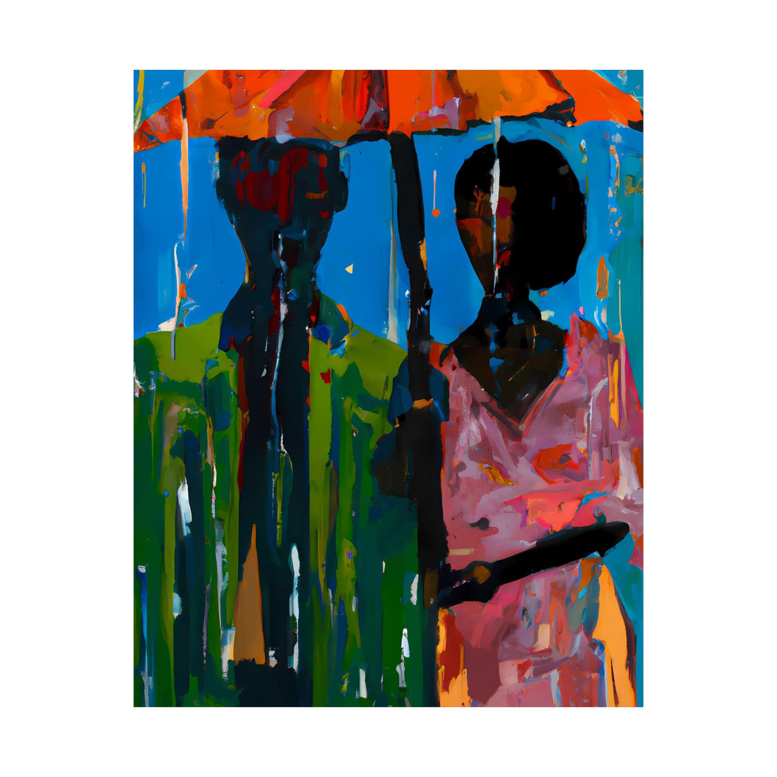 Orange Rain, Black Love Series | Poster Print
