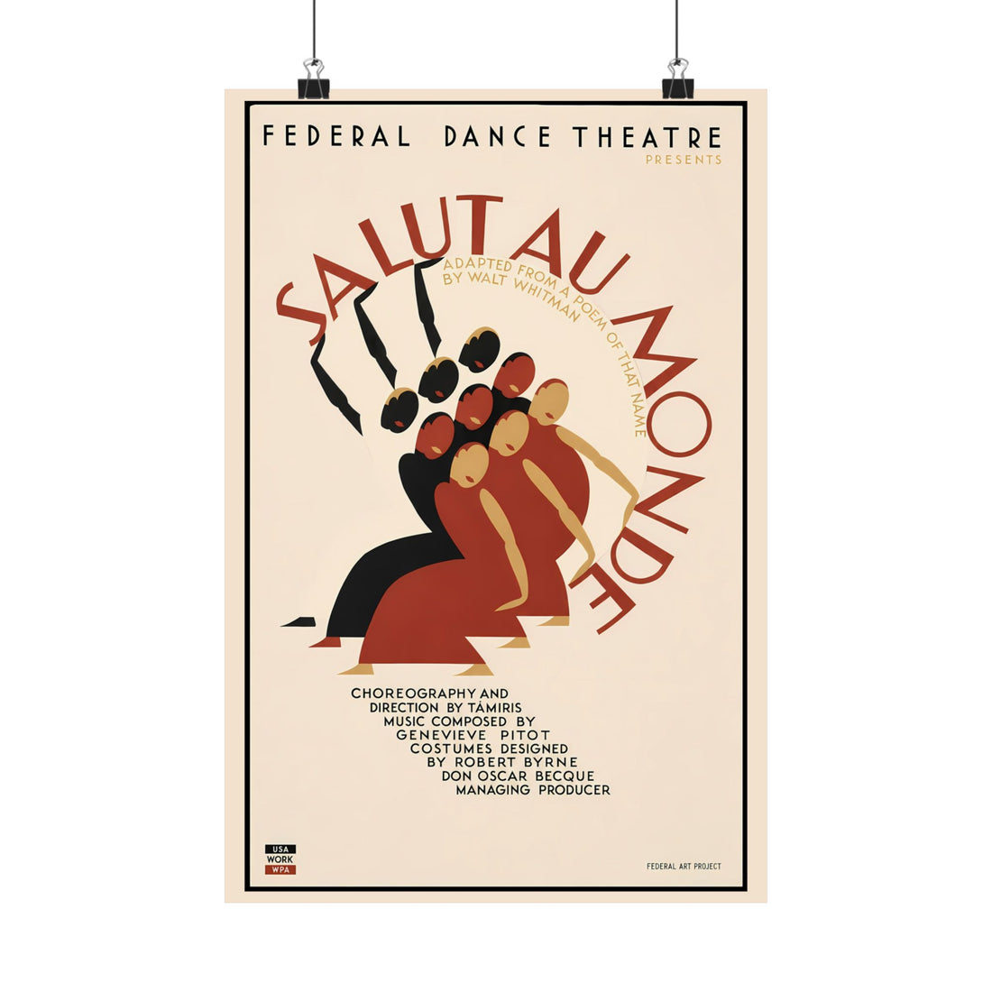 Salut au Monde Vintage Print, Restored Art Giclee Poster