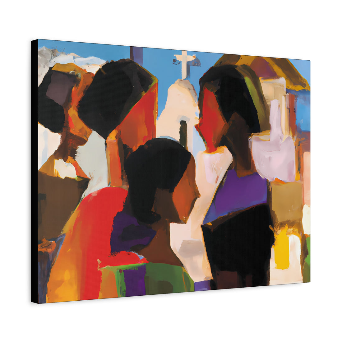 Stained Glass 1, Over the Sofa | Horizontal CANVAS Art