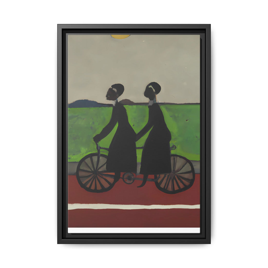 Double Ride, Folk Series, FRAMED Canvas Wall Art