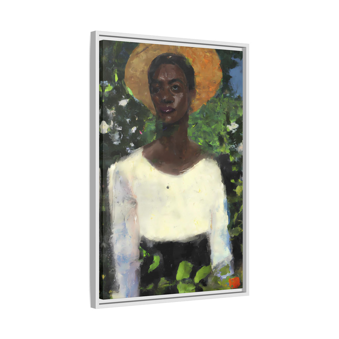 Lady 2, Cottage Series | Framed Canvas Art